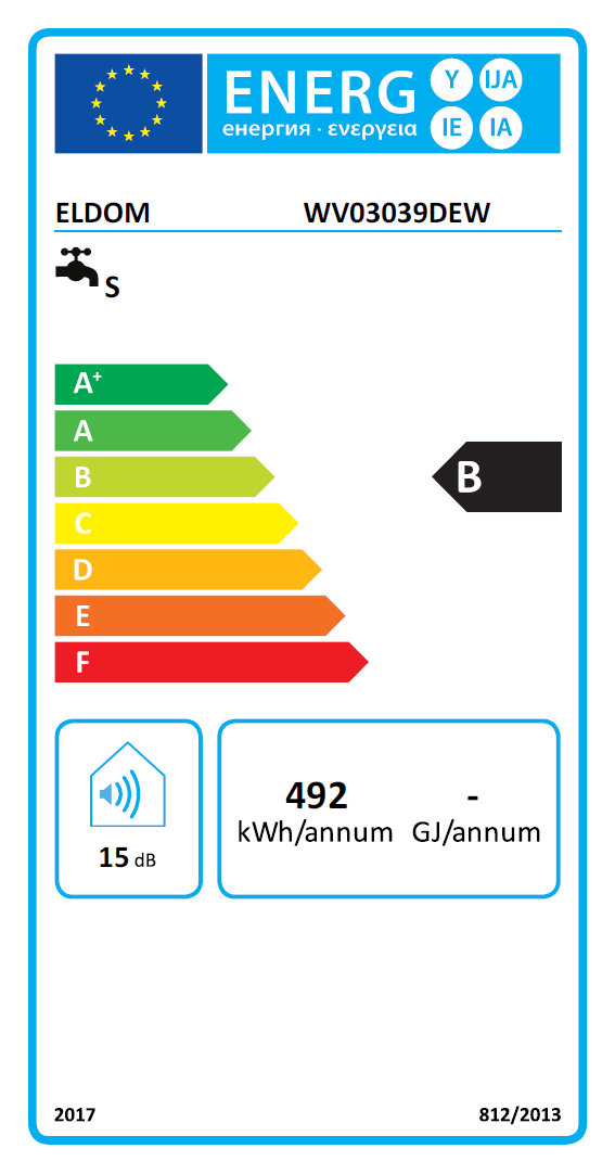 ELDOM Eureka SD-30 Smart WiFi - csökkentett szervizigényű elektromos vízmelegítő (30 liter / 1,6 kW / 387 mm Ø)
