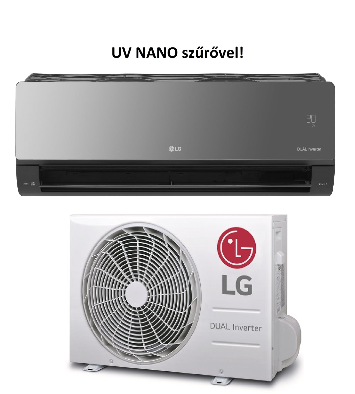 LG Klíma AC12BK ARTCOOL oldalfali split (R32, 3,5 kW, fekete)