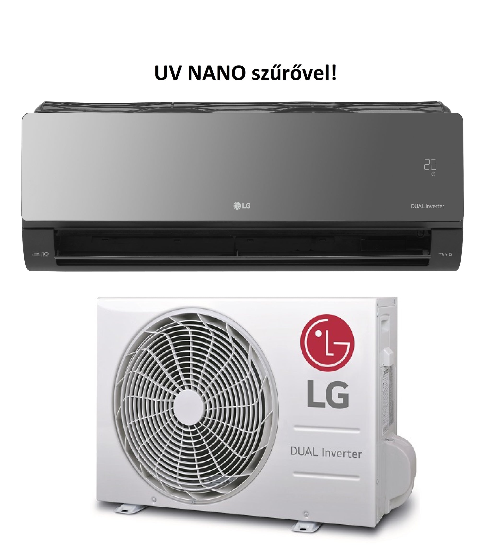 LG Klíma AC12BK ARTCOOL oldalfali split (R32, 3,5 kW, fekete)