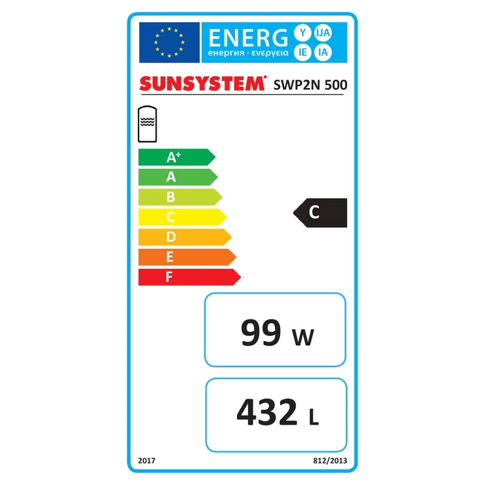 SUNSYSTEM SWP 2N 500 indirekt HMV tartály hőszivattyúhoz - 2 hőcserélővel