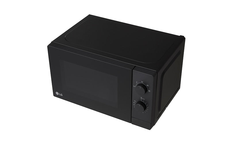 LG MS2082F szabadonálló fekete mikrohullámú sütő 20 literes űrtartalommal.