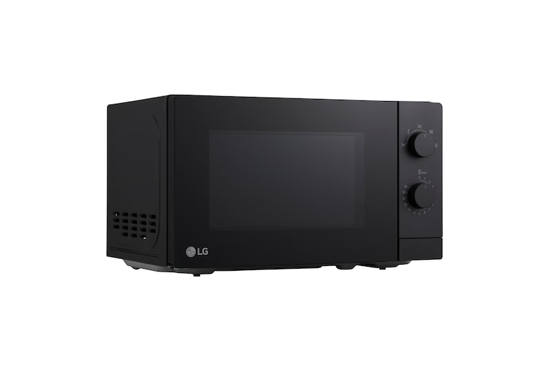 LG MS2082F szabadonálló fekete mikrohullámú sütő 20 literes űrtartalommal.